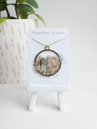 Image 3 of Moss Meadows Marble Round Pendant 