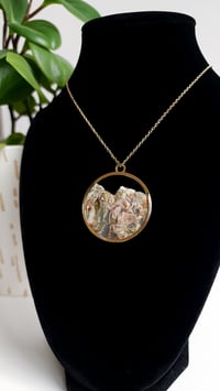 Image 2 of Moss Meadows Marble Round Pendant 