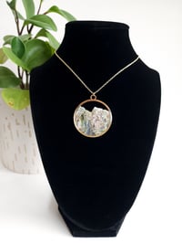 Image 1 of Moss Meadows Marble Round Pendant 
