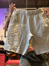 MENS L GREY CHAMPION REVERSE WEAVE HOMEAUX SHORTS*