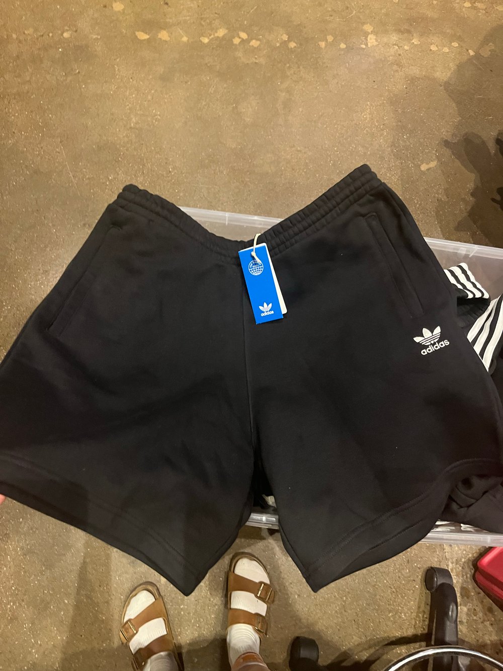 MENS L BLACK ADIDAS HOMEAUX SHORTS*PRINT ON BACK