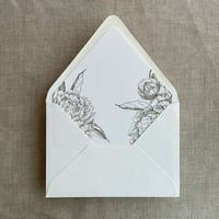 Image 5 of Grand peony floral printed envelope liner for A7 euro flap envelope PACK of 10