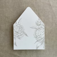 Image 8 of Grand peony floral printed envelope liner for A7 euro flap envelope PACK of 10