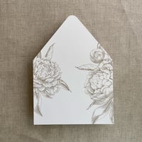 Image 10 of Grand peony floral printed envelope liner for A7 euro flap envelope PACK of 10