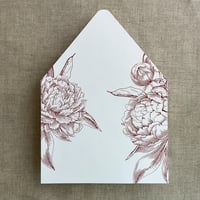 Image 17 of Grand peony floral printed envelope liner for A7 euro flap envelope PACK of 10