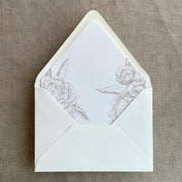 Image 18 of Grand peony floral printed envelope liner for A7 euro flap envelope PACK of 10
