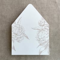 Image 19 of Grand peony floral printed envelope liner for A7 euro flap envelope PACK of 10