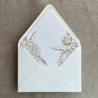 Image 20 of Grand peony floral printed envelope liner for A7 euro flap envelope PACK of 10