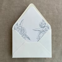 Image 23 of Grand peony floral printed envelope liner for A7 euro flap envelope PACK of 10