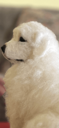 Image 5 of 12” Sitting Great Pyrenees  FREE SHIPPING 