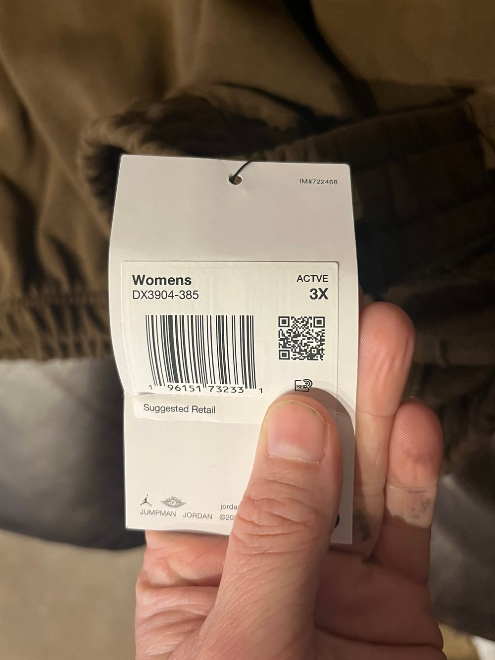3XL BROWN NIKE FLIGHT SAPHCITY SWEATPANTS