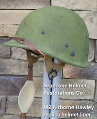 Image 2 of  Repro WWII Hawley M2 Airborne Helmet liner Rayon Webbing. 