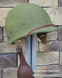 Image 4 of  Repro WWII Hawley M2 Airborne Helmet liner Rayon Webbing. 