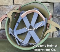 Image 5 of  Repro WWII Hawley M2 Airborne Helmet liner Rayon Webbing. 