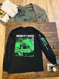 Image 1 of Godzilla Longsleeve-Green & White