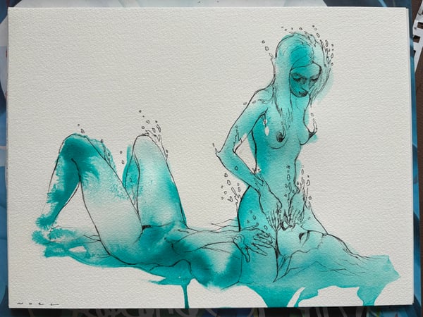 Image of Wave Study III - Original 9”x12”