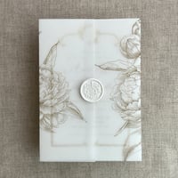 Image 1 of Grand peony floral vellum wraps PACK of 10