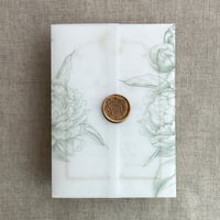 Image 8 of Grand peony floral vellum wraps PACK of 10