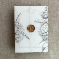 Image 9 of Grand peony floral vellum wraps PACK of 10