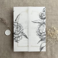 Image 3 of Grand peony floral vellum wraps PACK of 10