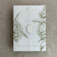 Image 11 of Grand peony floral vellum wraps PACK of 10