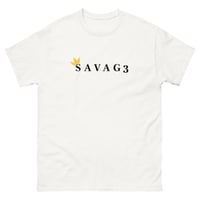 Savag3 Unisex Tee- White/Black