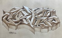 Original Art "Graffiti Studies 11" Charcoal on toned sketch paper