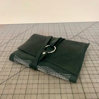 Image 1 of Medium Black Leather Wrap Journal