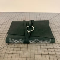 Image 2 of Medium Black Leather Wrap Journal