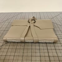 Image 3 of Medium Taupe Leather Wrap Journal
