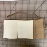 Image 4 of Medium Light Brown Leather Wrap Journal