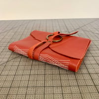 Image 1 of Small Red Leather Wrap Journal