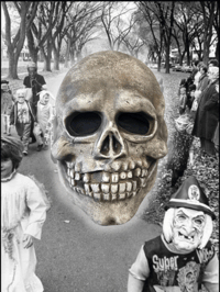 Image 1 of Chocolate “Post Mortem” Skull Mask 