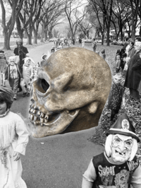 Image 2 of Chocolate “Post Mortem” Skull Mask 