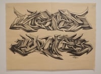 Original Art "Graffiti Studies 10" - Charcoal on Newsprint