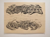 Original Art "Graffiti Studies 9" - Charcoal on Newsprint