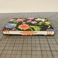 Image 2 of Black with Floral- Decorative Coptic Stitch 