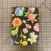 Image 3 of Black with Floral- Decorative Coptic Stitch 