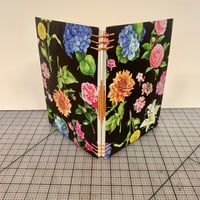 Image 4 of Black with Floral- Decorative Coptic Stitch 