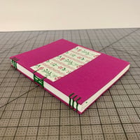 Image 1 of Pink Cloth with Decorative Paper- Coptic French Link Stitch 