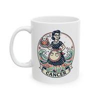 Image 1 of Ceramic Mug - Cancer Zodiac  Mystical Coffee Cup (11oz & 15oz)
