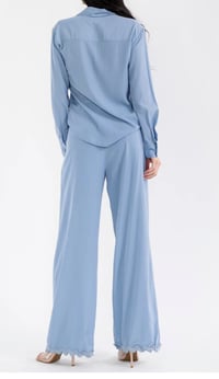 Image 1 of Blue Set Of Button Up Shirt And Pants