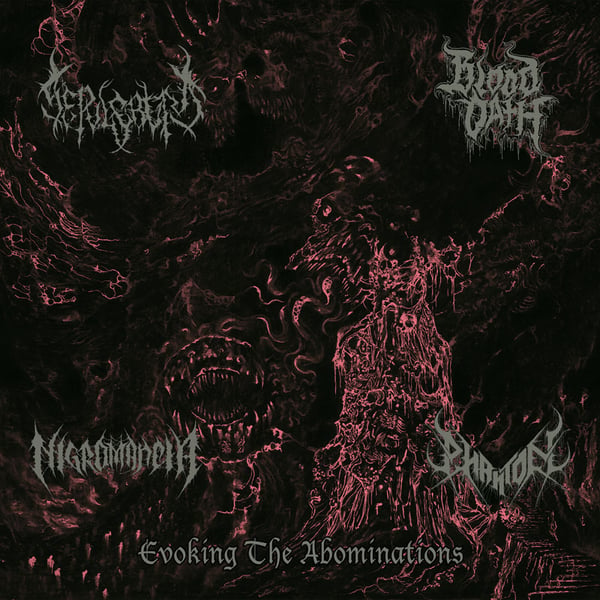 Image of SEPULCRUM / BLOOD OATH / NIGROMANCIA / PHANTOM - EVOKING THE ABOMINATIONS LP