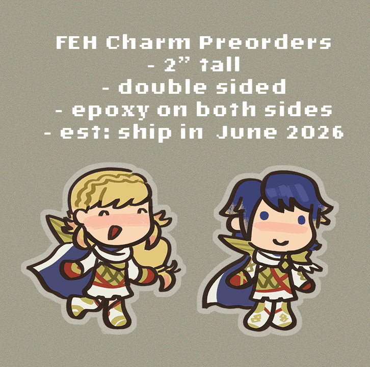 Image of FE Heroes Alfonse and Sharena Charms PREORDERS END 5/17
