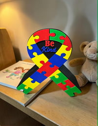 Image 1 of Be Kind Autism Awareness Lamp