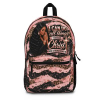 Image 1 of Inspirational Christian Backpack — "I Can Do All Things Through Christ"