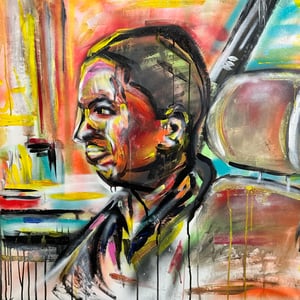 IM ABOUT TO BE ON SOME REAL MURDER SHIT A ORIGINAL PAINTING - 30x30"
