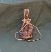Image 1 of Drawstring Pouch Wax Goat Leather