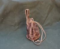 Image 2 of Drawstring Pouch Wax Goat Leather