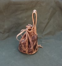 Image 4 of Drawstring Pouch Wax Goat Leather